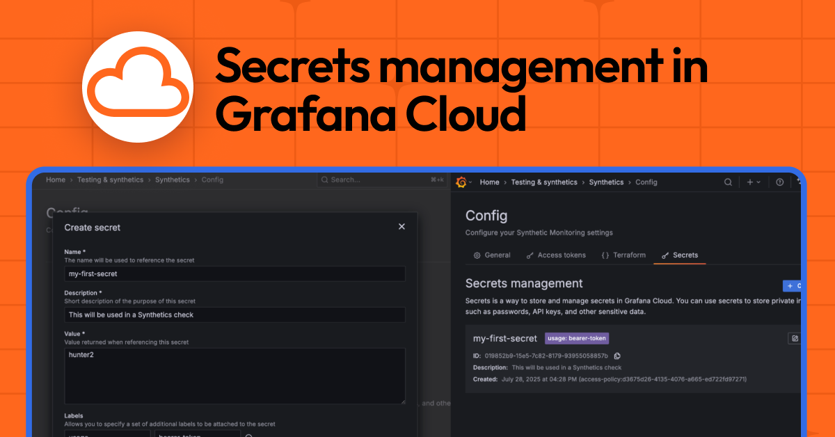 Secure credential storage for your observability stack: Introducing secrets management in Grafana Cloud
